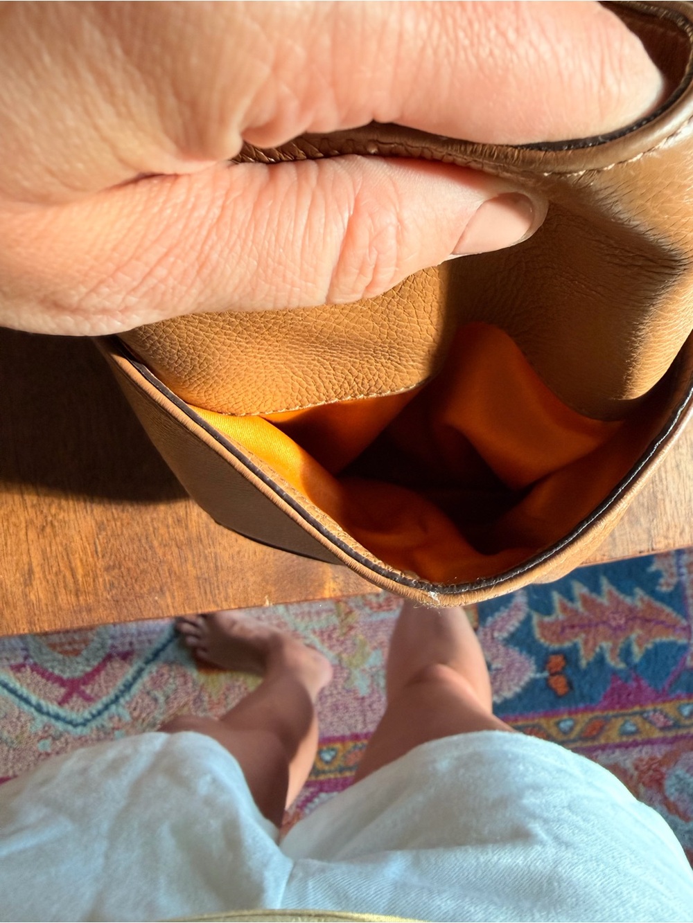 Coach Brown Pebbled Leather Shoulder Bag - Picture 9 of 12